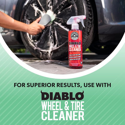 Chemical Guys Wheelie All Exterior Surface and Wheel Brush - Soft Bristles for Safe Cleaning of Wheels, Rims, Tires, and Exterior Surfaces on Cars, Trucks, Motorcycles, RVs, and More - Green