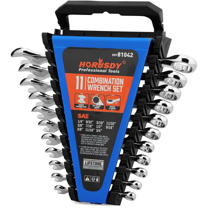 HORUSDY 11-Piece SAE Combination Spanner Set – Cor