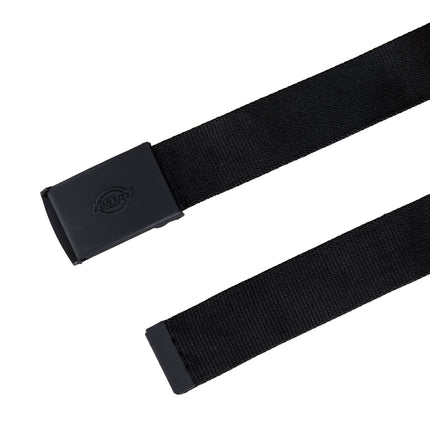 Dickies Women's Tonal Plaque Buckle Fabric Belt, Black, XL