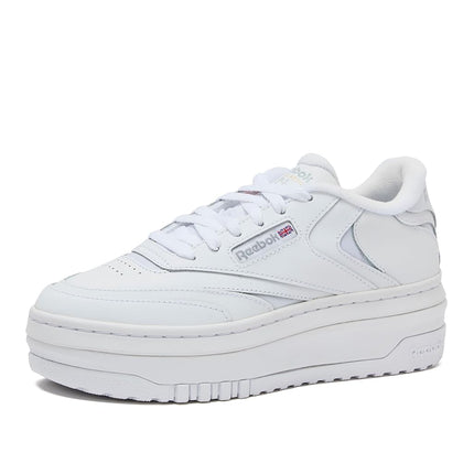 Reebok Women's Club C Extra Platform Sneakers, Footwear White/Footwear White/Pure Grey3, 7.5 UK