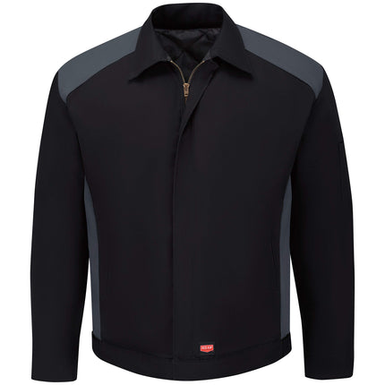 Red Kap Men's Performance Crew Jacket, Black/Charc