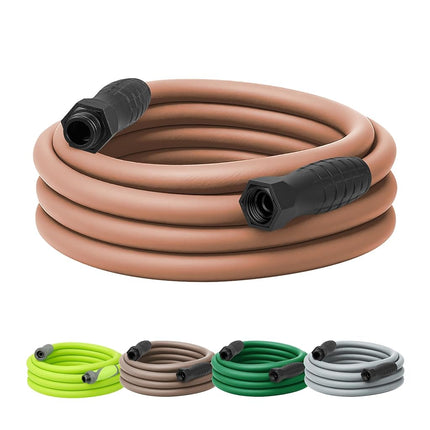 Colors� SwivelGrip� Flexible Garden Hose, 5/8'' x 25', 3/4'' - 11 1/2 GHT Fittings, Red Clay