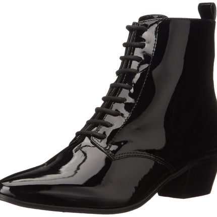 NINE WEST Women's Tersk Synthetic Boot, Black, 8 U