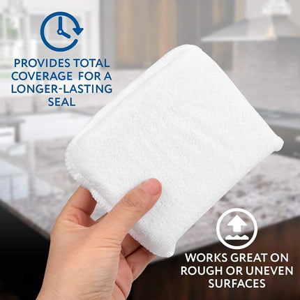 4 Pack Reusable Microfibre Applicator Pads - Sealer Sponge Applicator Cleaning Cloth for Tile, Grout, Marble, Granite, Slate, Travertine, and Natural Stone Surfaces (12.7 x 10.16 x 2.54 cm)