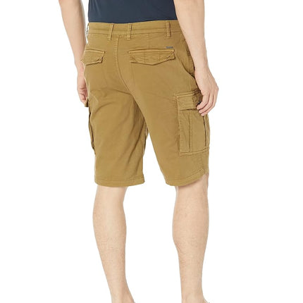 Short plat devant Buffalo David Bitton pour homme, couleur Tannin, taille 33 Regular