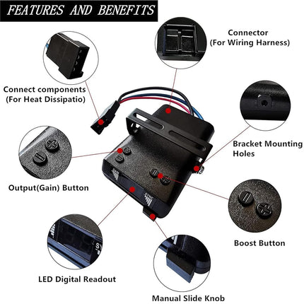 Brake Controller, Digital Electric Trailer Brake Controller Easily Control Trailers with 1-4 Axles, for Light-Duty and Occasional Towing (Time-Delay Trailer Brake Controller)