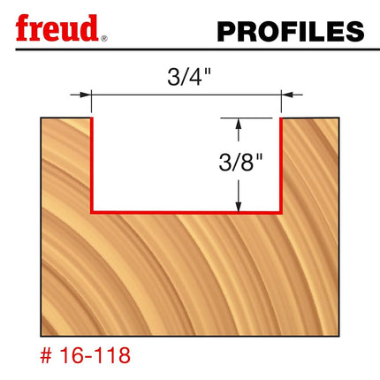 Freud 16-118: 3/4" (dia.) Mortising Bit with 1/2" shank, 2-1/8" overall length