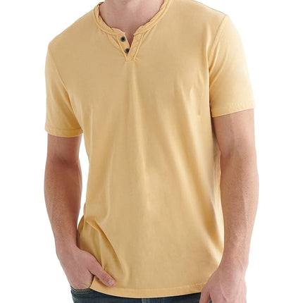 Lucky Brand Men's Venice Burnout Notch Neck Tee Sh