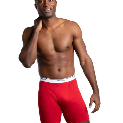Fruit of the Loom Men's Active Cotton Blend Lightweight Boxer Briefs, Assorted Colors (8 Pack), L UK