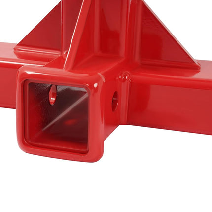 ALMULOO Attelage 3 points pour tracteurs de catégorie 1, capacité de 1360 kg avec attelage de remorque de 5 cm, boule d'attelage de 4,76 cm, rotules d'attelage, rouge