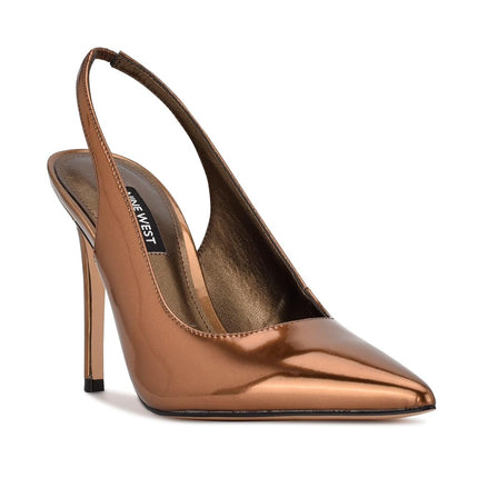 Nine West Women's Feather Pump, Bronze, 5.5
