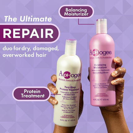 Aphogee Two-step Treatment Protein Conditioner for Damaged Hair 16 oz. (473 ml) - Bottle, 1 lb