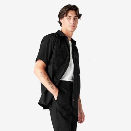 Camisa de trabajo de manga corta Dickies, Negra, 4X