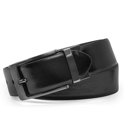 Steve Madden Men's Dress Casual Every Day Leather Belt, Black/Brown (Burnished), 44