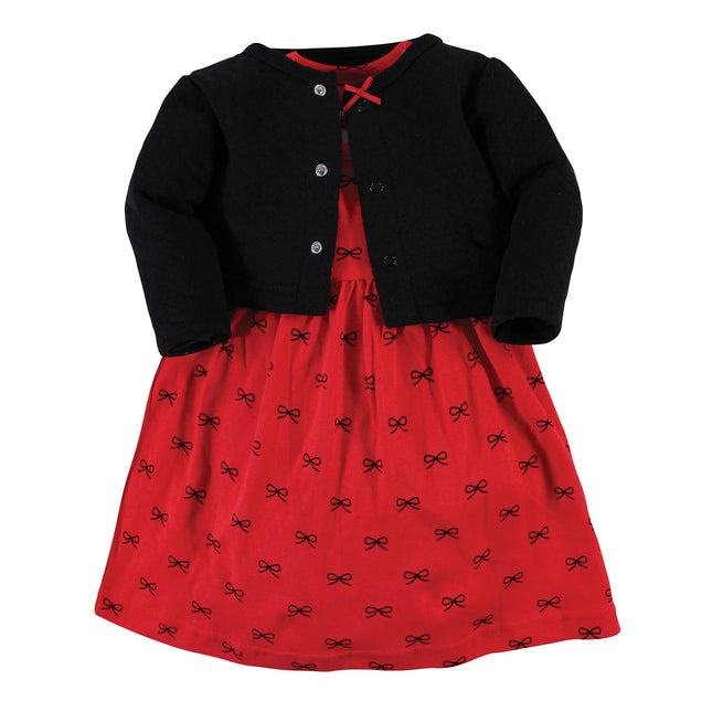 Hudson Baby Girls' One Size Quilted Cardigan and D
