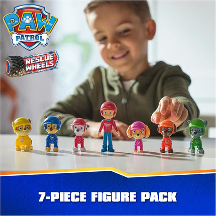Paw Patrol Rescue Wheels 7-Piece Collectible Action Figure Gift Pack