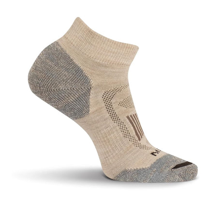 Merrell Unisex's Men's and Women's Zoned Cushioned Wool Hiking Low Cut Socks-Breathable Arch Support, Oatmeal Heather, Small-Medium