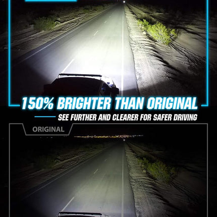 Nilight D2S HID Bulbs, 6000K Diamond White Xenon Replacement D2S HID Headlight Bulb,350% Lighting Distance Super Bright High for 12V Cars, IP67 Design with Metal Stents Base