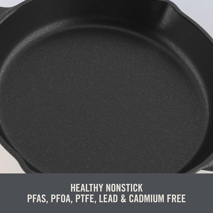 DASH Zakarian by Dash 4.5Qt Nonstick Cast Iron Braiser for Braising, Frying and More - Grey
