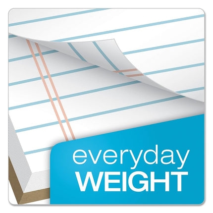 TOPS The Legal Pad Legal Pad, 8-1/2 x 14 Inches, Perforated, White, Legal/Wide Rule, 50 Sheets/Pad, 12 Pads/Pack (7573)