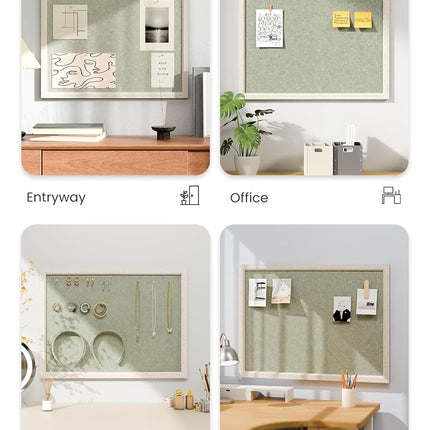 Fluxynara 90 x 60 cm Cork Board Alternative, Sage