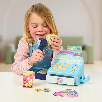 Bluey Cash Register Playset, Interactive Play Register with Scanner