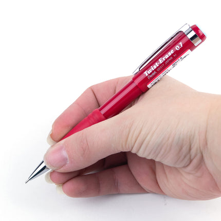 Porte-mine Pentel Twist-Erase III, 0,7 mm, corps rouge, lot de 12 (QE517B)