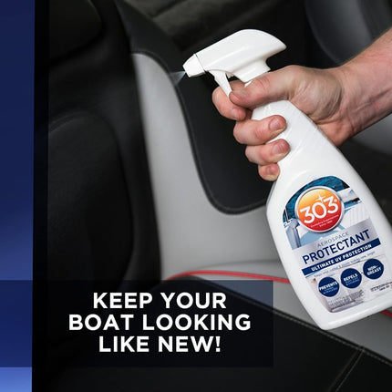 303® Marine Aerospace UV Protectant Spray for Vinyl, Plastic, Rubber, Fiberglass, Leather & More – Dust and Dirt Repellant - Non-Toxic, Matte Finish, (30340M) 473ml