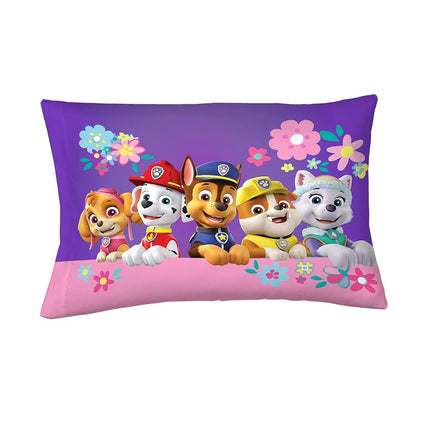 Funda de almohada reversible de microfibra supersuave para niños de Franco, 50,8 cm x 76,2 cm, La Patrulla Canina Niñas