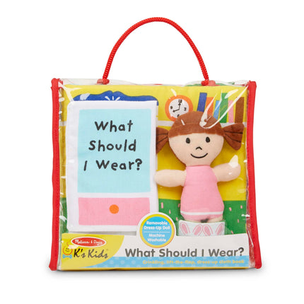 Melissa & Doug Libro de actividades de tela - ¿Qué me pongo? (Juguete de desarrollo, lavable a máquina)