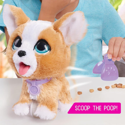 Just Play furReal Poop-A-Lots Corgi Interactive Toy, 8-inch Walking Plush Puppy, 14-pieces, Pretend Play, Kids Toys for Ages 4 Up