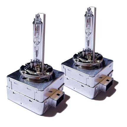 Ampoules HID D3S Cougar Motor, Blanc Diamant 6000K, Ampoule Xénon HID 35W Feux de Route et de Croisement avec Base à Supports Métalliques, Étanche IP67, Jusqu'à 300% de Luminosité, Lot de 2
