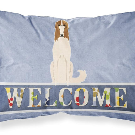Caroline's Treasures BB5604PILLOWCASE Borzoi Welcome Pillowcase, Multicolor, Standard