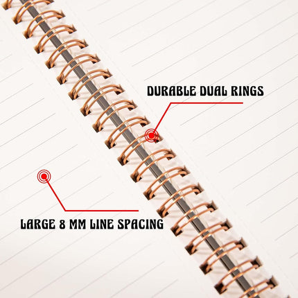 MGGAO A5 Spiral Notebooks, 5 Pack Lined Journal Notebook