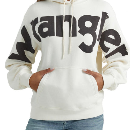 Wrangler Women's Retro Hoodie Sweatshirt, White, X