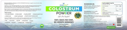 Wellness Extract Bovine Colostrum Powder with High Protein and Lactoferrin for Daily Nutritional Support, Immune System Support and Gut Health, Unflavored Supplement Powder for Men and Women, 150g