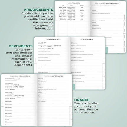 Clever Fox End of Life Planner (Mint Cream, A5 (5.8'' x 8.3'')), (CFELP)
