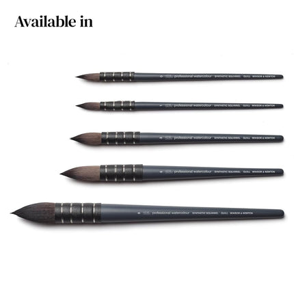 Winsor & Newton Professional Watercolour Brush, Synthetic, Gray, Eichhörnchen Mittel