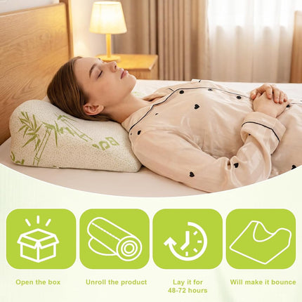ROYALAY Best Pillow for After Face Lift Surgery, Memory Foam Back Sleeping Training Pillow for Wrinkles, Nose Job Recovery Supplies Support for Facial & Neck Procedures