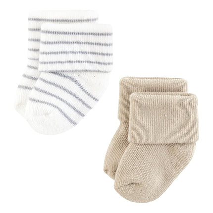 Hudson Baby Chaussettes nouveau-né unisexe en coton éponge, motif tribal crème, 0-6 mois, motif tribal crème, 0-6 mois