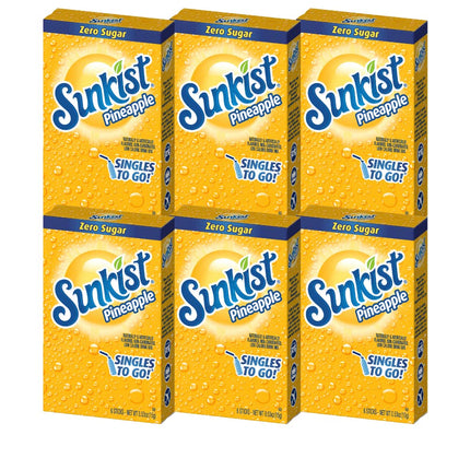 Sunkist Singles-To-Go Drink Mix, Pineapple, Non-Ca