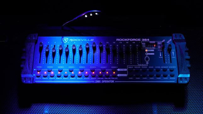 Rockville ROCKFORCE 384 Channel Light/Fog DMX Lighting Controller + MIDI Control