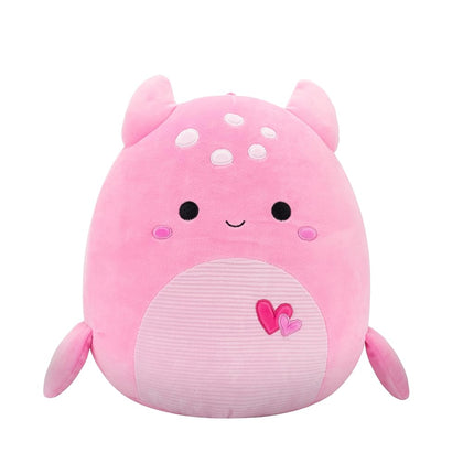 Squishmallows Original 12in Artin The Pink Loch Ness Monster with Hearts � Official Jazwares Valentine Plush (Medium)
