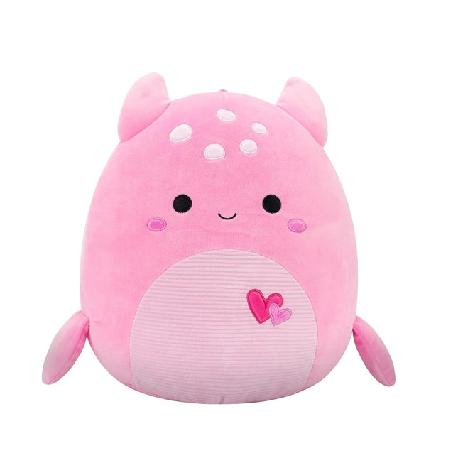 Squishmallows Original 12in Artin The Pink Loch Ness Monster with Hearts � Official Jazwares Valentine Plush (Medium)