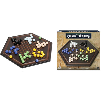 Craftsman Deluxe Chinese Checkers Set - 6 Player Game, Age 12+