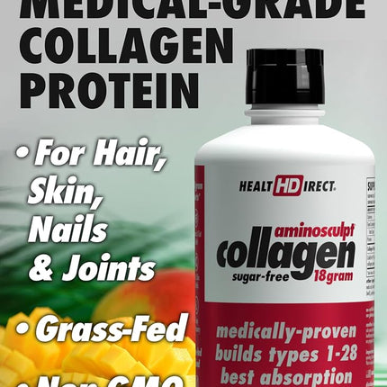 Health Direct - AminoSculpt Sugar-Free Collagen Smooth Mango - 30 fl. oz.