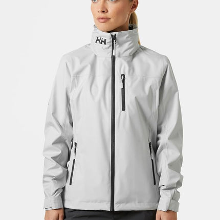 Helly Hansen Women's W Crew Hooded Jacket 2.0, Grey Fog, S