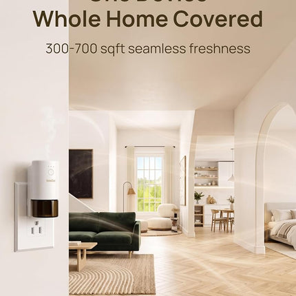 Senseflow Plug-in Air Freshener for Home, Waterless Essential Oil Diffuser for Bedroom and Bathroom, Non-Toxic Formula for Pets and Nursery, 120 Days Runtime, Refillable - Neroli
