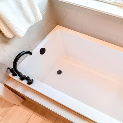 Westbrass 493244H-12-12 12" & 4" Bath Waste & Overflow Assembly with Tip-Toe Drain Plug and Illusionary Faceplate-SCH. 40 PVC Pipe, Oil Rubbed Bronze