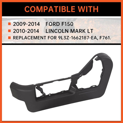 ECOTRIC Panel de cubierta del embellecedor del asiento delantero del lado del conductor Compatible con Ford F150 Lincoln Mark LT 2009-2014 Reemplazo para 9L3Z-1662187-EA, F761 NO apto para asientos eléctricos con ajuste manual y Super Cab.